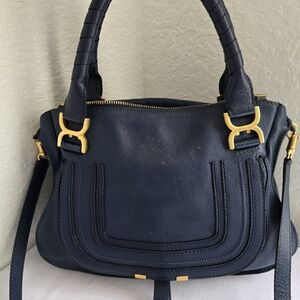 Chloe Marci Medium Grained Blue Leather